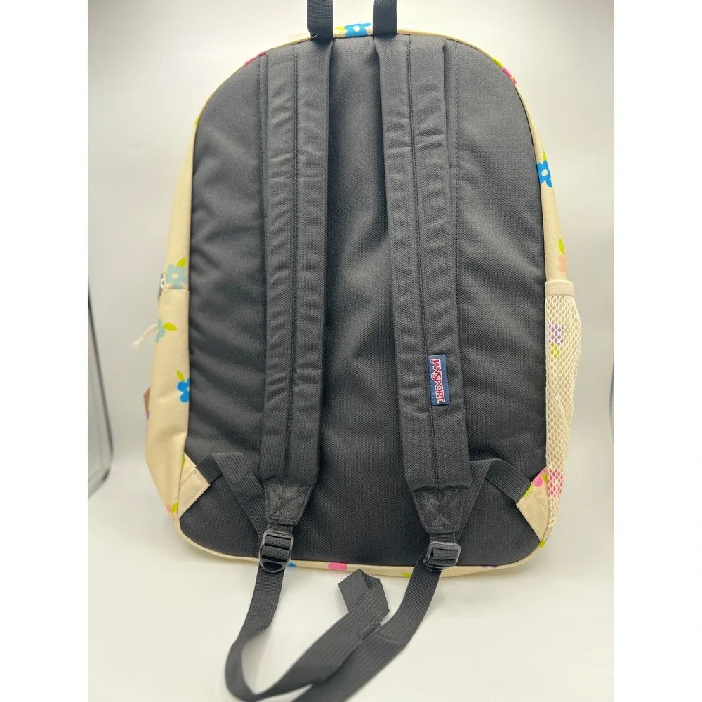 NWT JanSport Duo Pack Backpack Floral Cutout Cream Multi 32L BACK T SCHOOL
